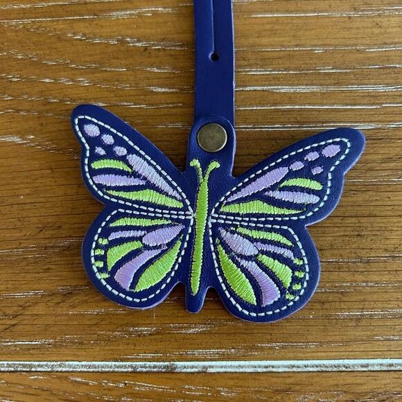 AMETHYST Portland Leather Butterfly Charm FAST SHIP Monarca Charm - Picture 3 of 4